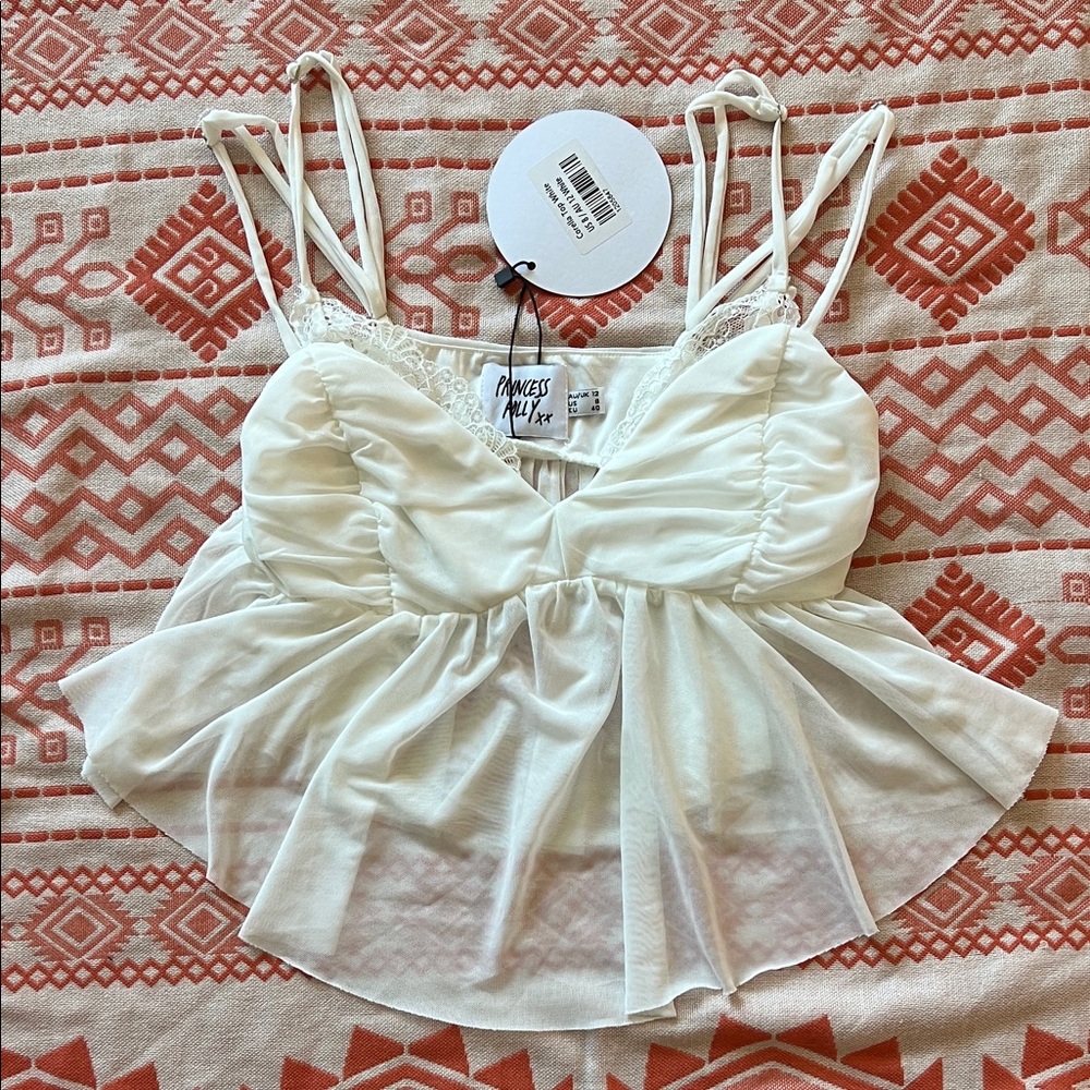 Princess Polly white fairy style crop
